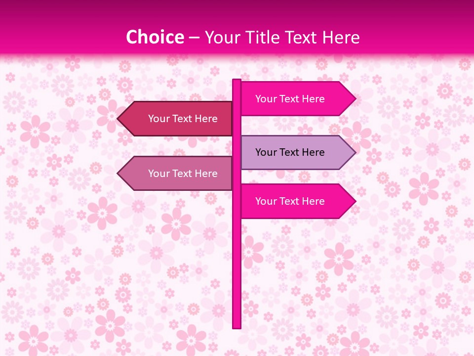 A Pink And White Floral Powerpoint Presentation PowerPoint Template
