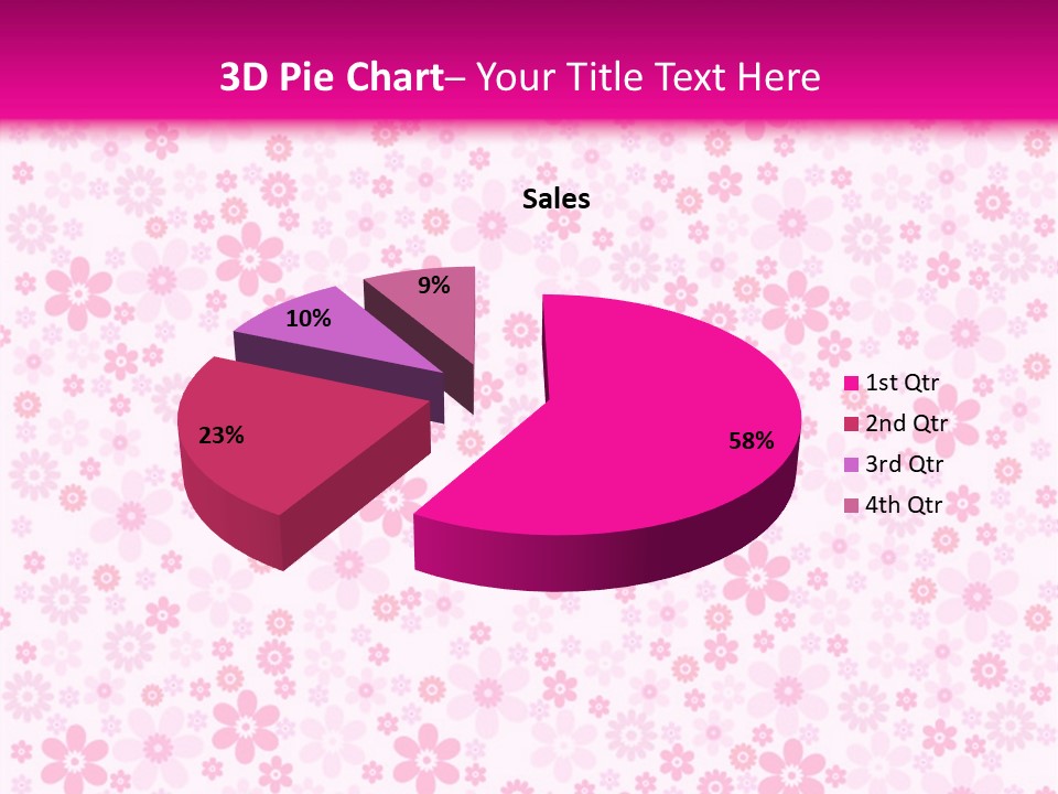 A Pink And White Floral Powerpoint Presentation PowerPoint Template
