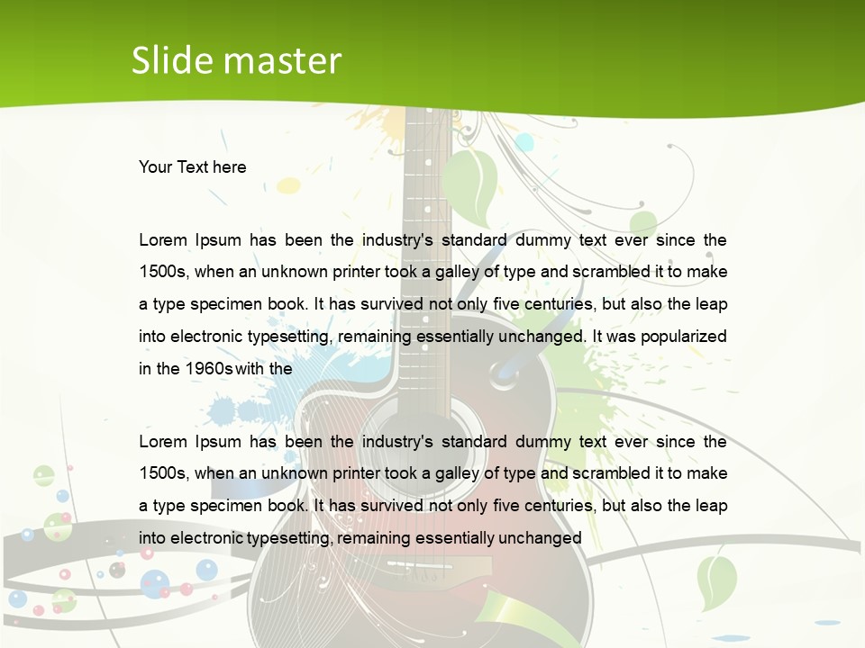 Pattern Guitar Sound PowerPoint Template