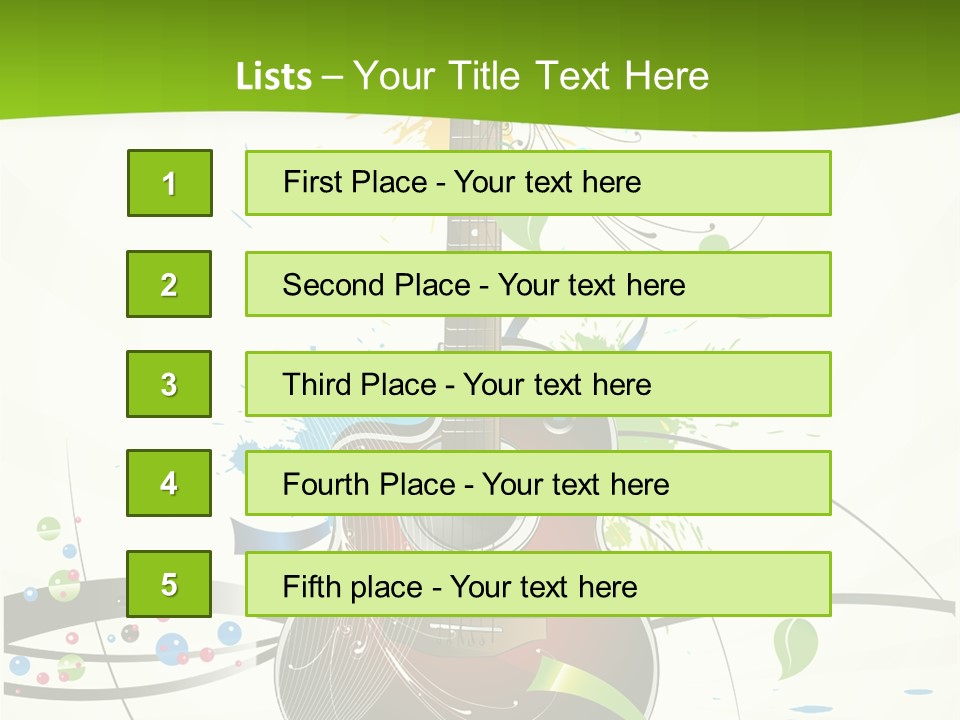 Pattern Guitar Sound PowerPoint Template