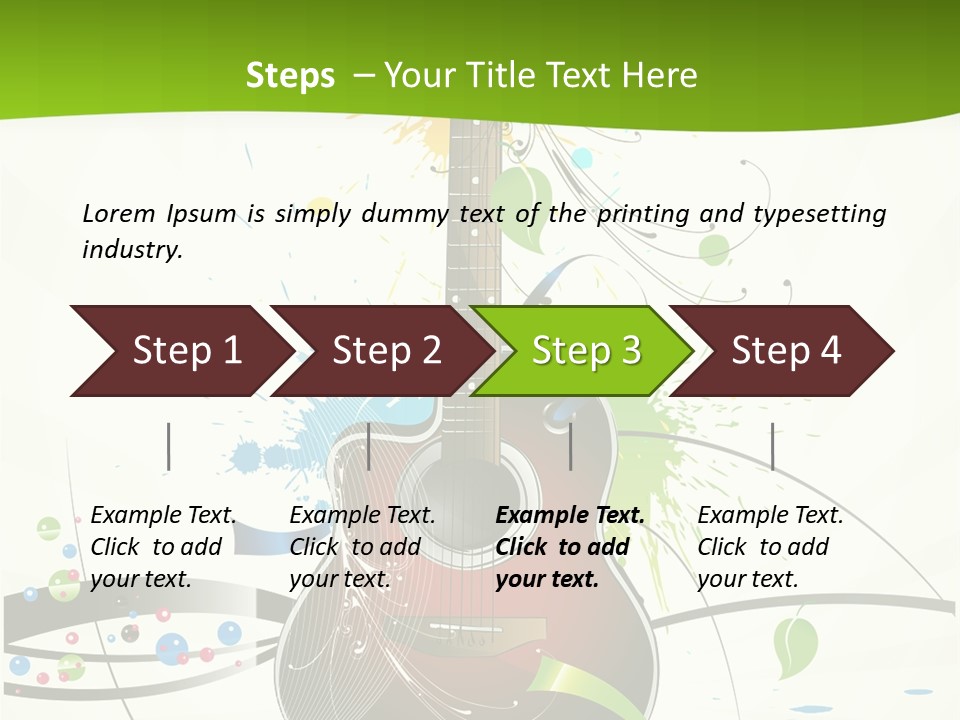 Pattern Guitar Sound PowerPoint Template
