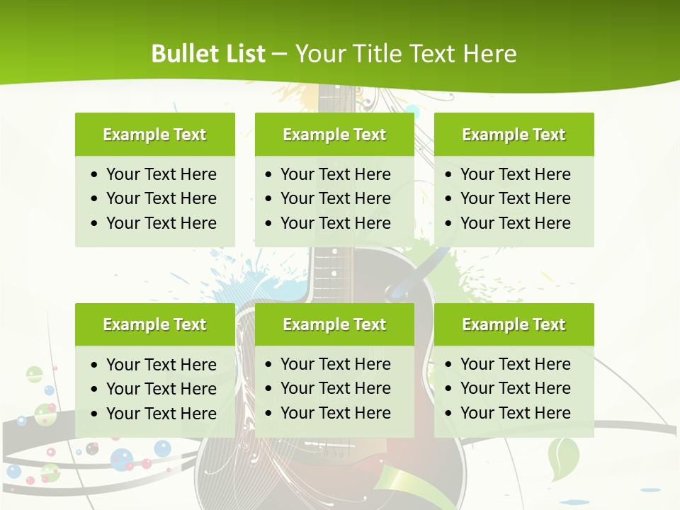 Pattern Guitar Sound PowerPoint Template