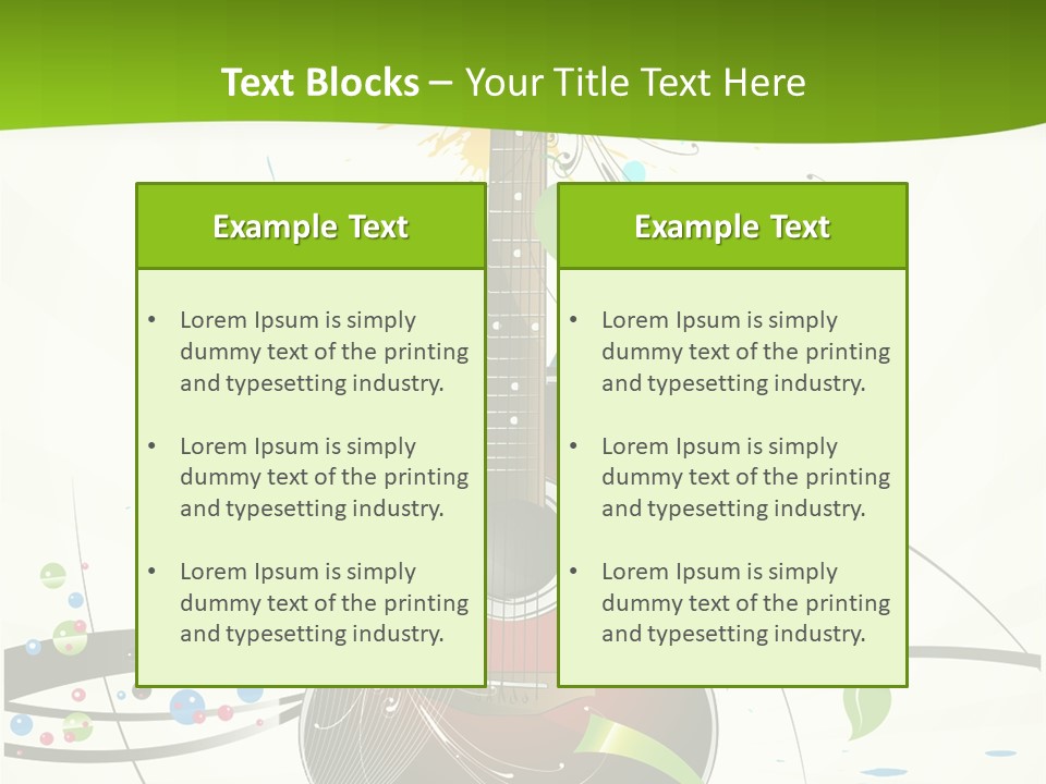 Pattern Guitar Sound PowerPoint Template