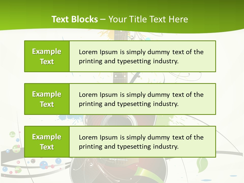 Pattern Guitar Sound PowerPoint Template