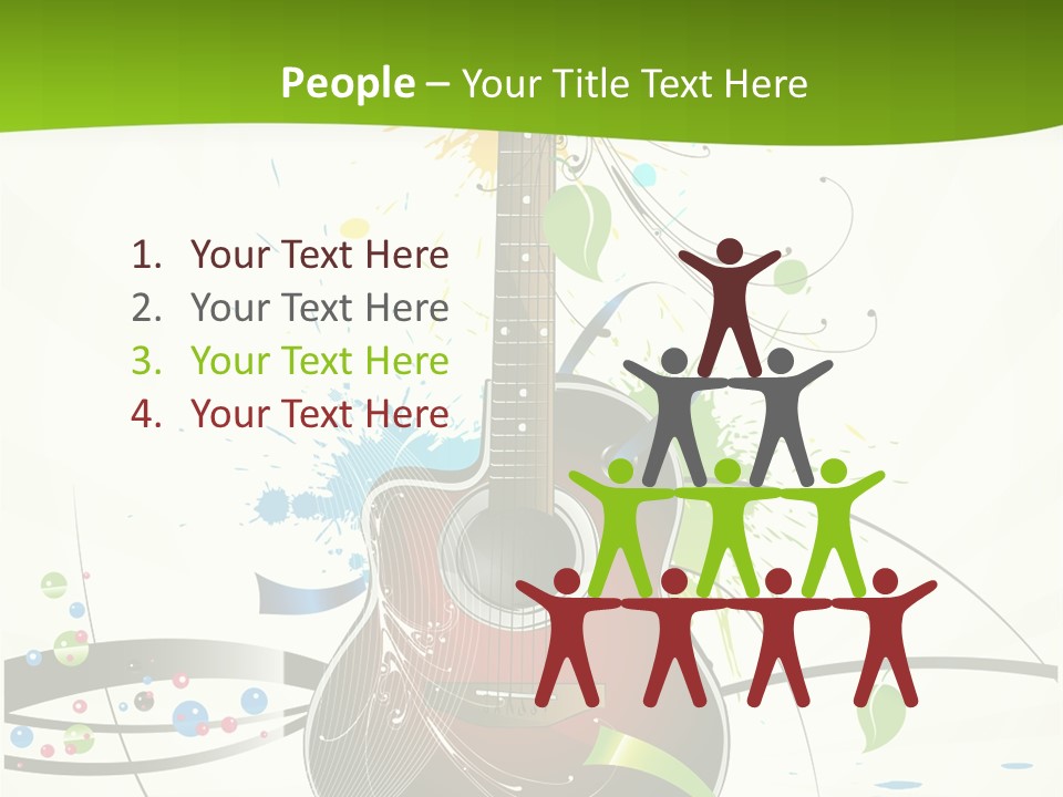 Pattern Guitar Sound PowerPoint Template
