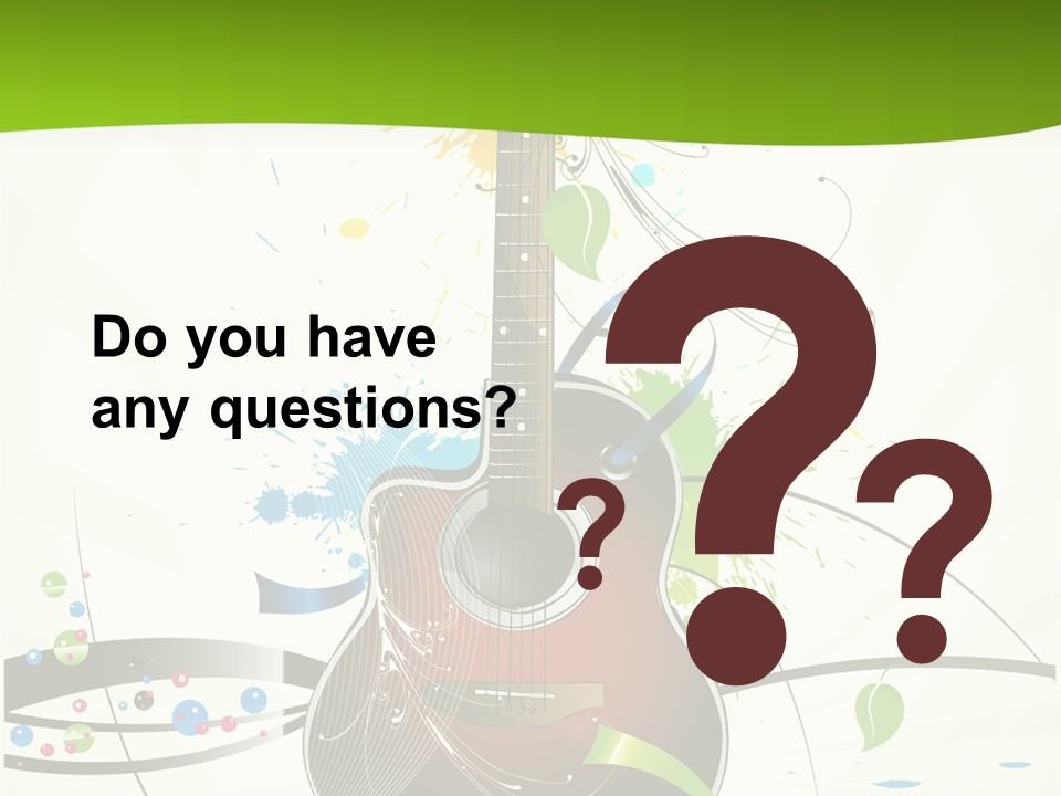 Pattern Guitar Sound PowerPoint Template