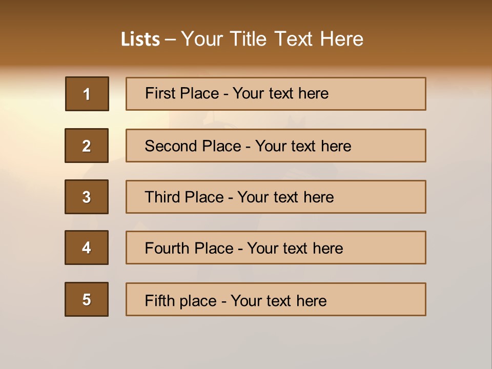 Hot Sand Mane PowerPoint Template