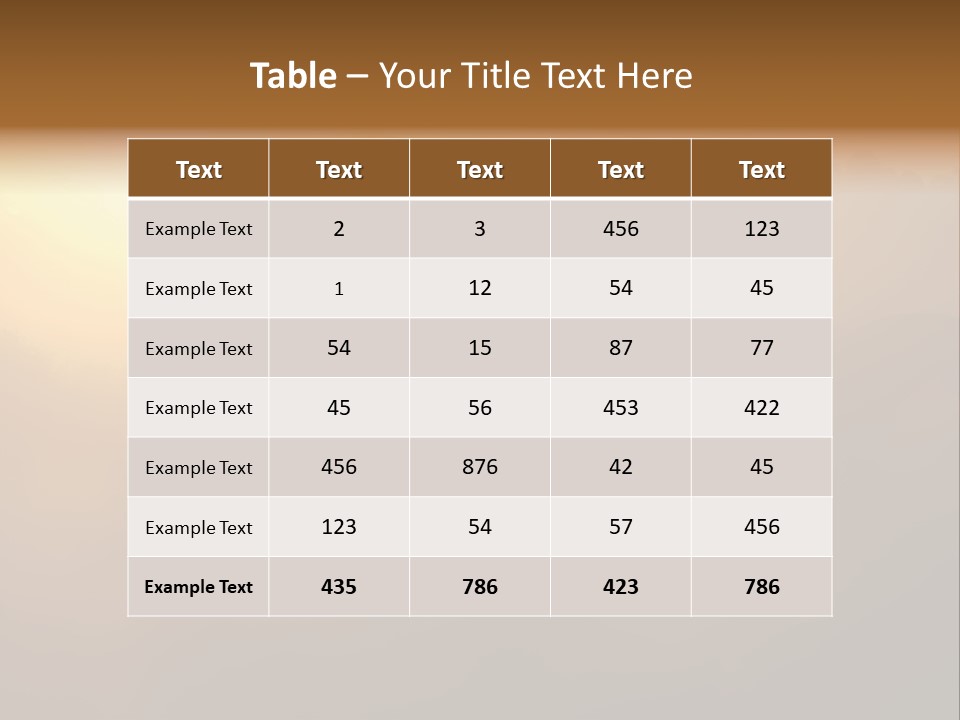 Hot Sand Mane PowerPoint Template