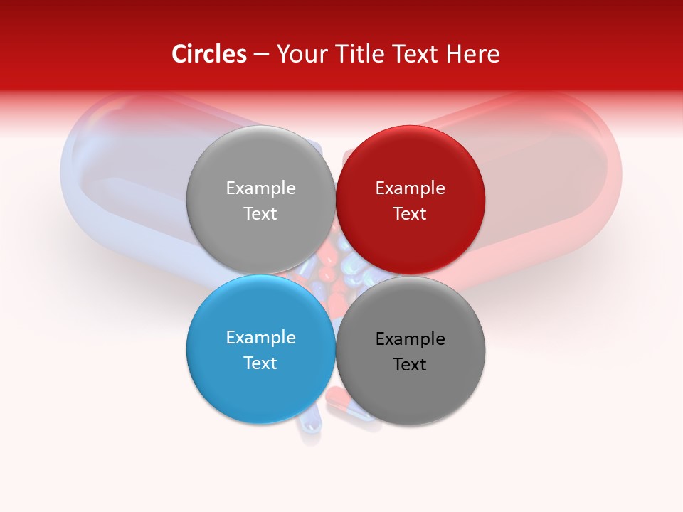 A Blue And Red Pill Pill With Red And Blue Pills Spilling Out Of It PowerPoint Template