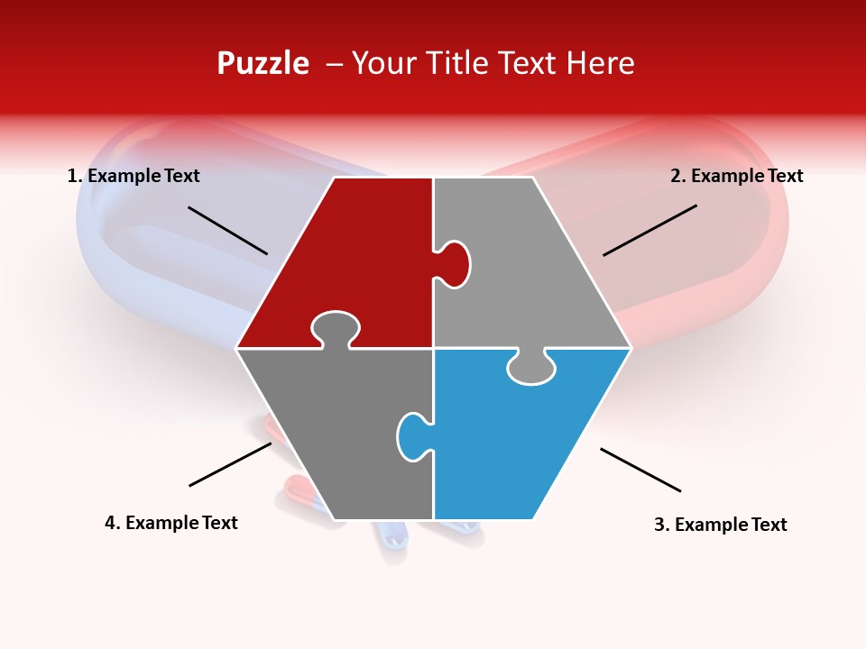 A Blue And Red Pill Pill With Red And Blue Pills Spilling Out Of It PowerPoint Template