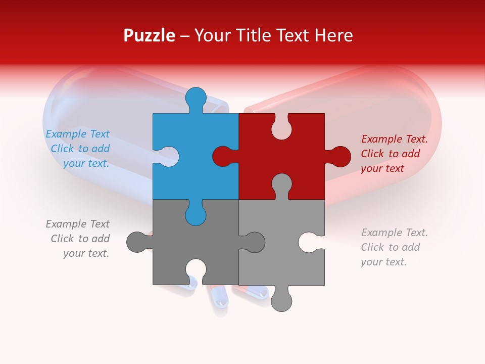 A Blue And Red Pill Pill With Red And Blue Pills Spilling Out Of It PowerPoint Template