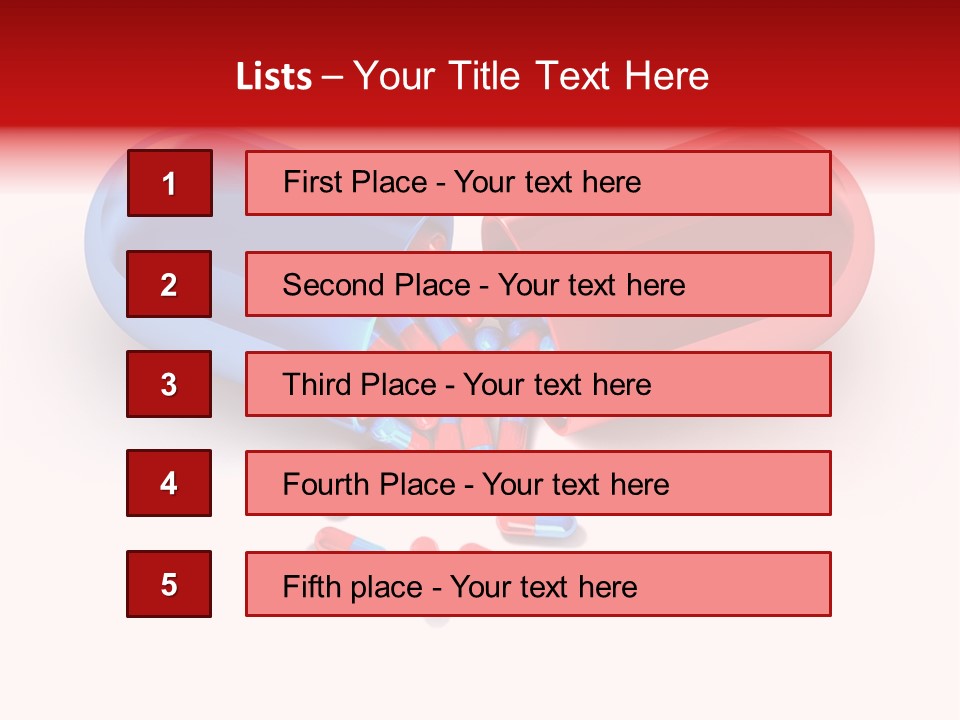 A Blue And Red Pill Pill With Red And Blue Pills Spilling Out Of It PowerPoint Template