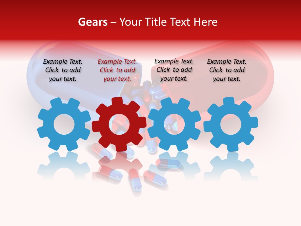 A Blue And Red Pill Pill With Red And Blue Pills Spilling Out Of It PowerPoint Template