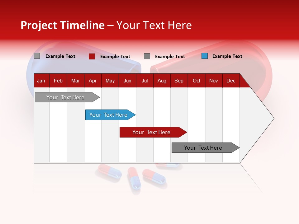 A Blue And Red Pill Pill With Red And Blue Pills Spilling Out Of It PowerPoint Template