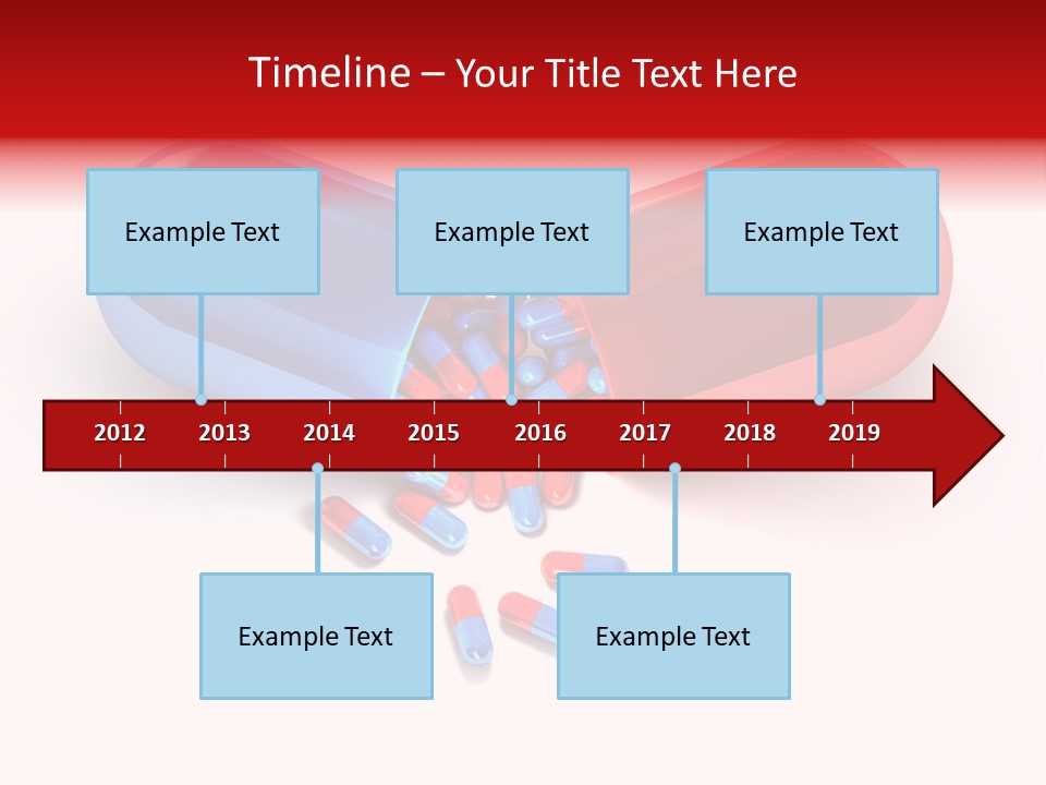A Blue And Red Pill Pill With Red And Blue Pills Spilling Out Of It PowerPoint Template