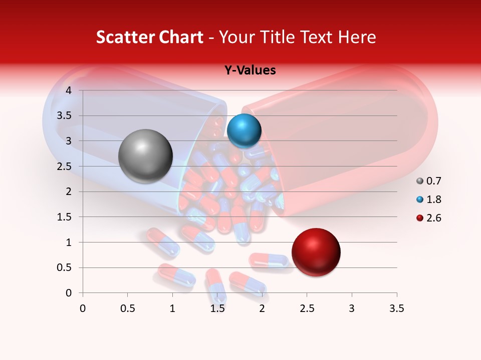A Blue And Red Pill Pill With Red And Blue Pills Spilling Out Of It PowerPoint Template