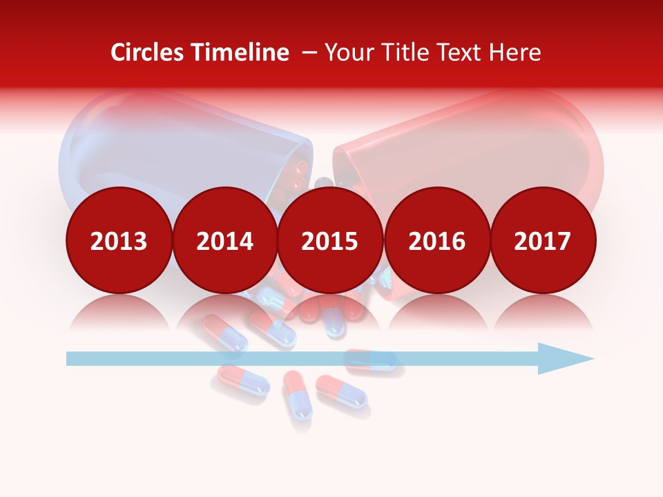 A Blue And Red Pill Pill With Red And Blue Pills Spilling Out Of It PowerPoint Template