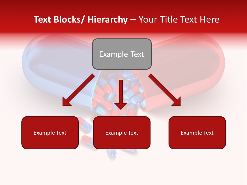 A Blue And Red Pill Pill With Red And Blue Pills Spilling Out Of It PowerPoint Template