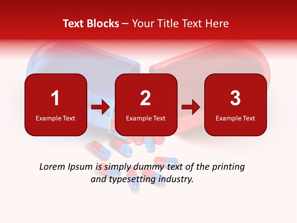 A Blue And Red Pill Pill With Red And Blue Pills Spilling Out Of It PowerPoint Template