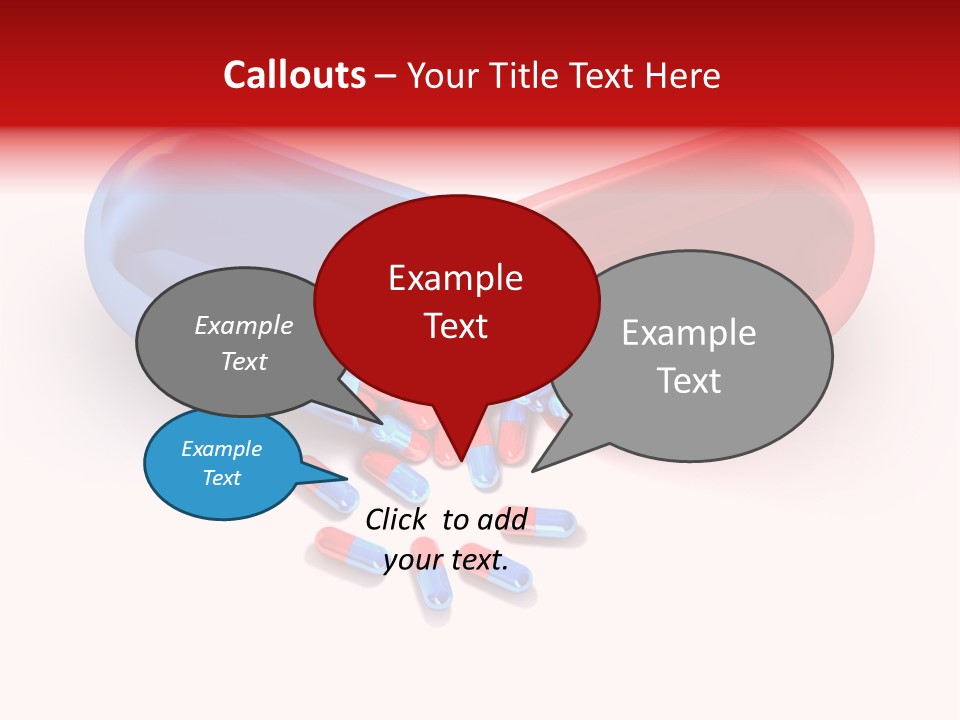 A Blue And Red Pill Pill With Red And Blue Pills Spilling Out Of It PowerPoint Template