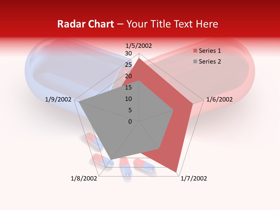 A Blue And Red Pill Pill With Red And Blue Pills Spilling Out Of It PowerPoint Template