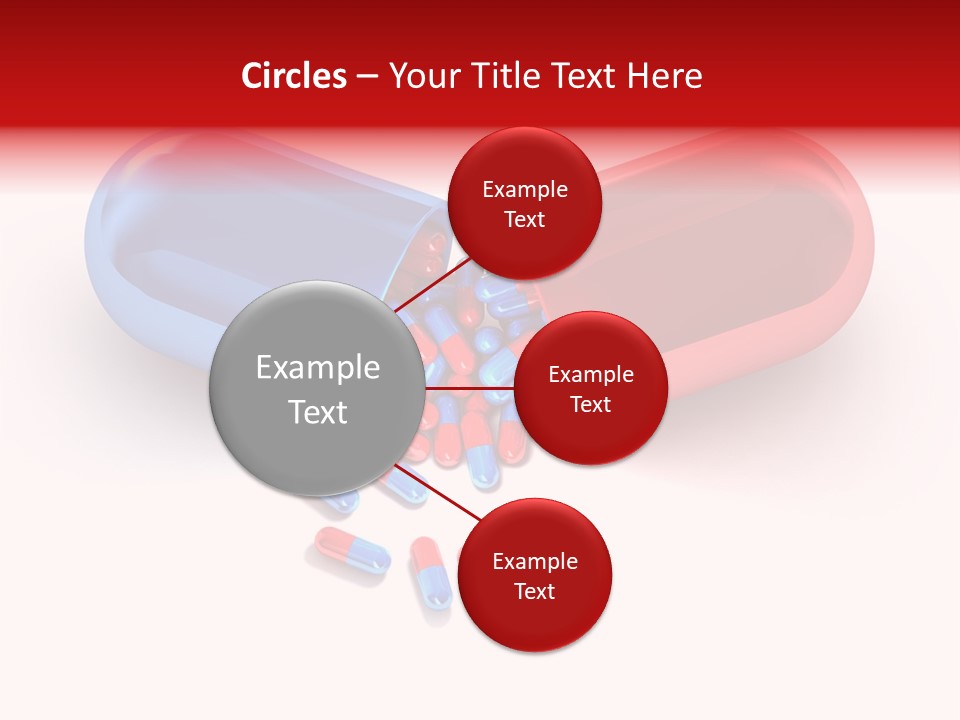 A Blue And Red Pill Pill With Red And Blue Pills Spilling Out Of It PowerPoint Template