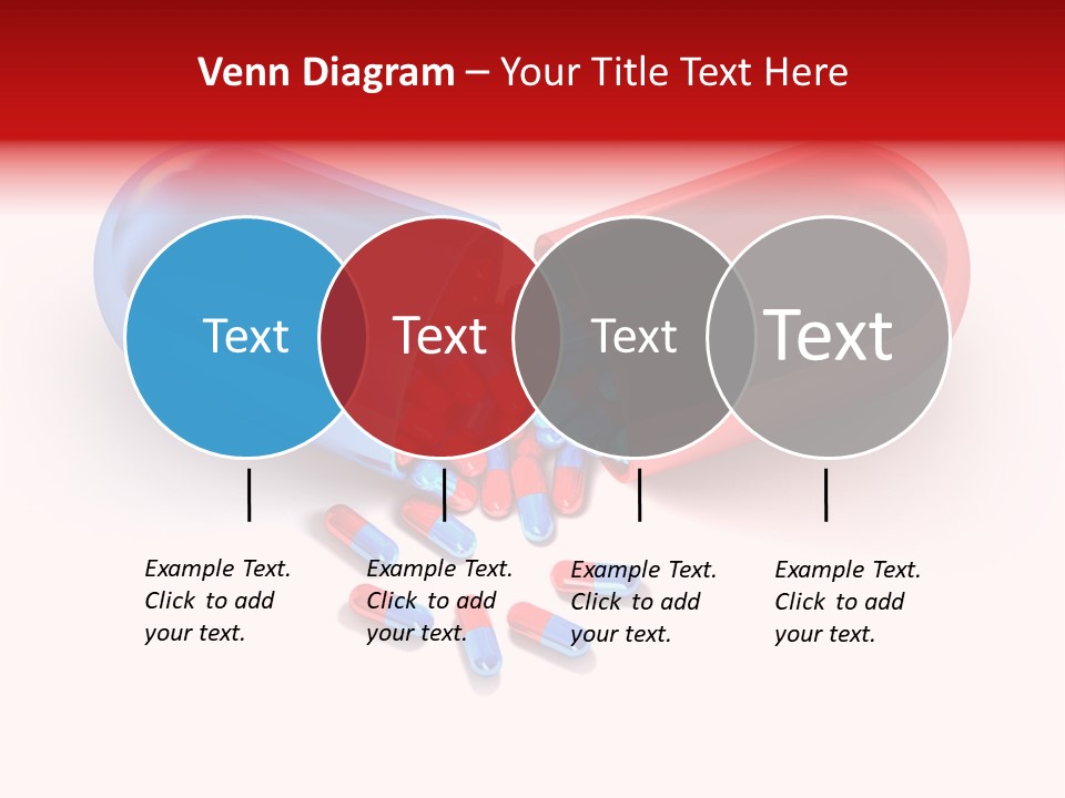 A Blue And Red Pill Pill With Red And Blue Pills Spilling Out Of It PowerPoint Template