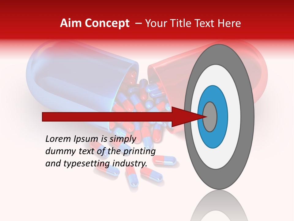 A Blue And Red Pill Pill With Red And Blue Pills Spilling Out Of It PowerPoint Template