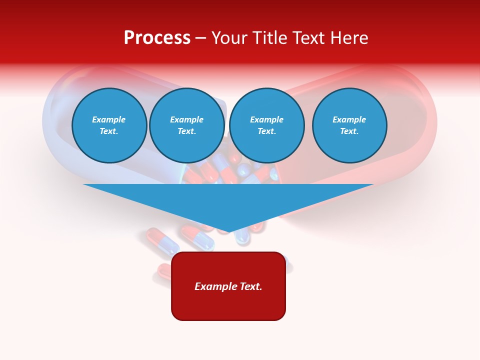 A Blue And Red Pill Pill With Red And Blue Pills Spilling Out Of It PowerPoint Template