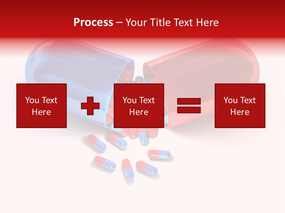 A Blue And Red Pill Pill With Red And Blue Pills Spilling Out Of It PowerPoint Template