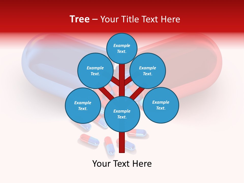 A Blue And Red Pill Pill With Red And Blue Pills Spilling Out Of It PowerPoint Template