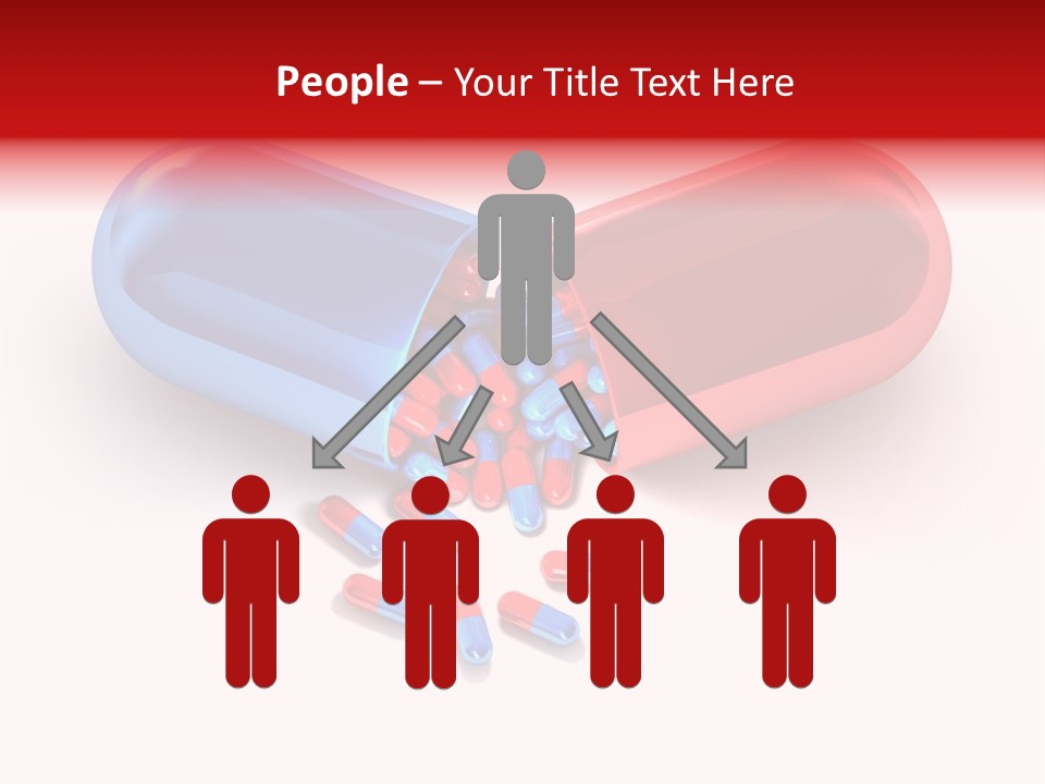 A Blue And Red Pill Pill With Red And Blue Pills Spilling Out Of It PowerPoint Template