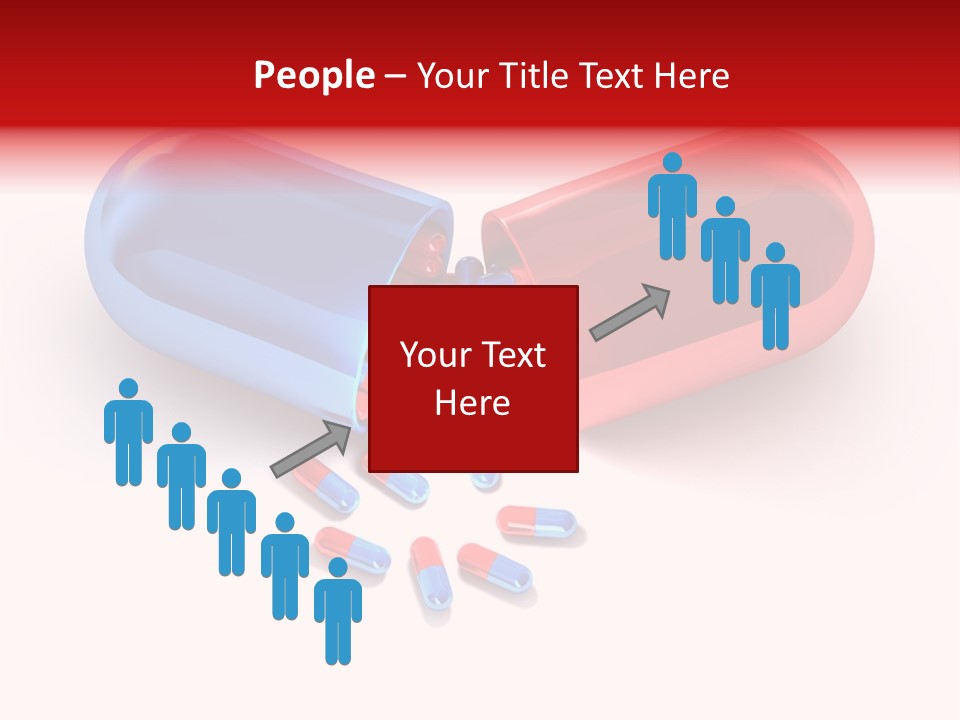 A Blue And Red Pill Pill With Red And Blue Pills Spilling Out Of It PowerPoint Template