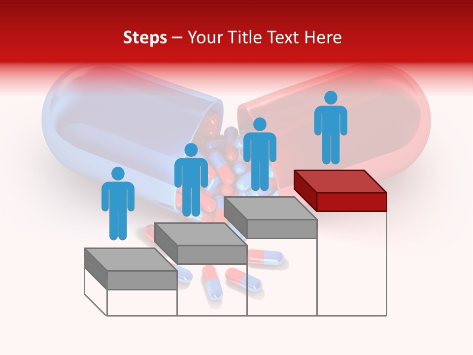 A Blue And Red Pill Pill With Red And Blue Pills Spilling Out Of It PowerPoint Template