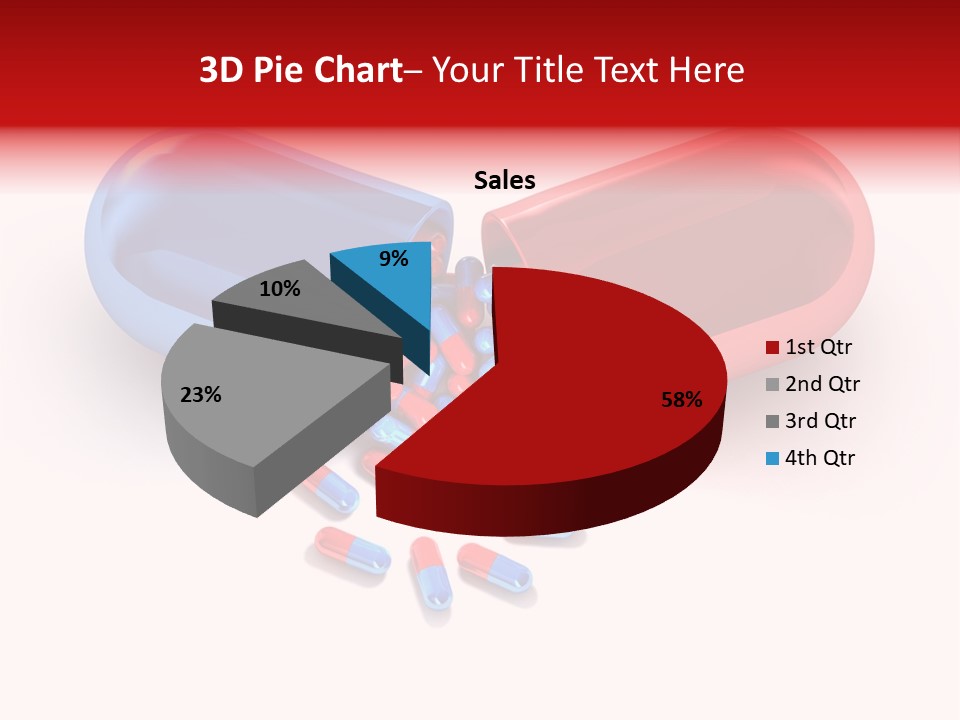 A Blue And Red Pill Pill With Red And Blue Pills Spilling Out Of It PowerPoint Template