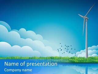 Grass Warming Striped PowerPoint Template