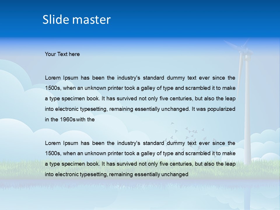 Grass Warming Striped PowerPoint Template