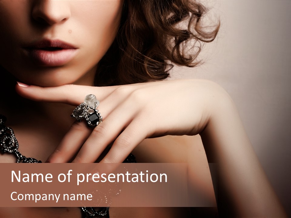 Gem Cosmetics Person PowerPoint Template