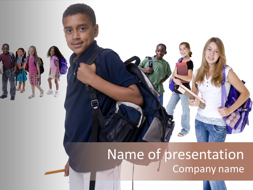 Sharing American Teen PowerPoint Template