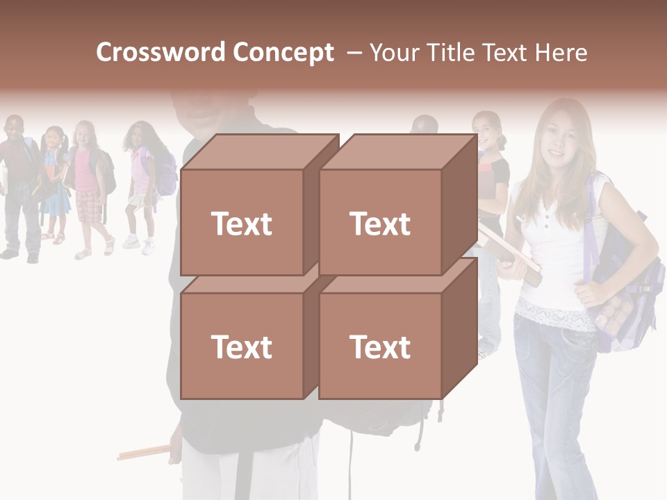 Sharing American Teen PowerPoint Template