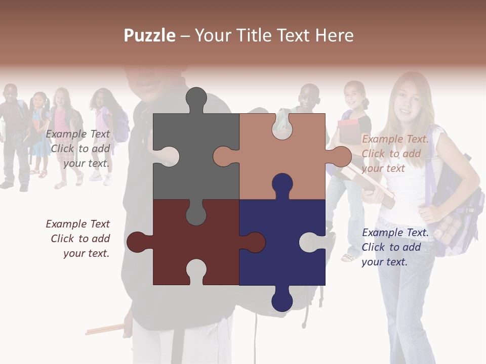 Sharing American Teen PowerPoint Template