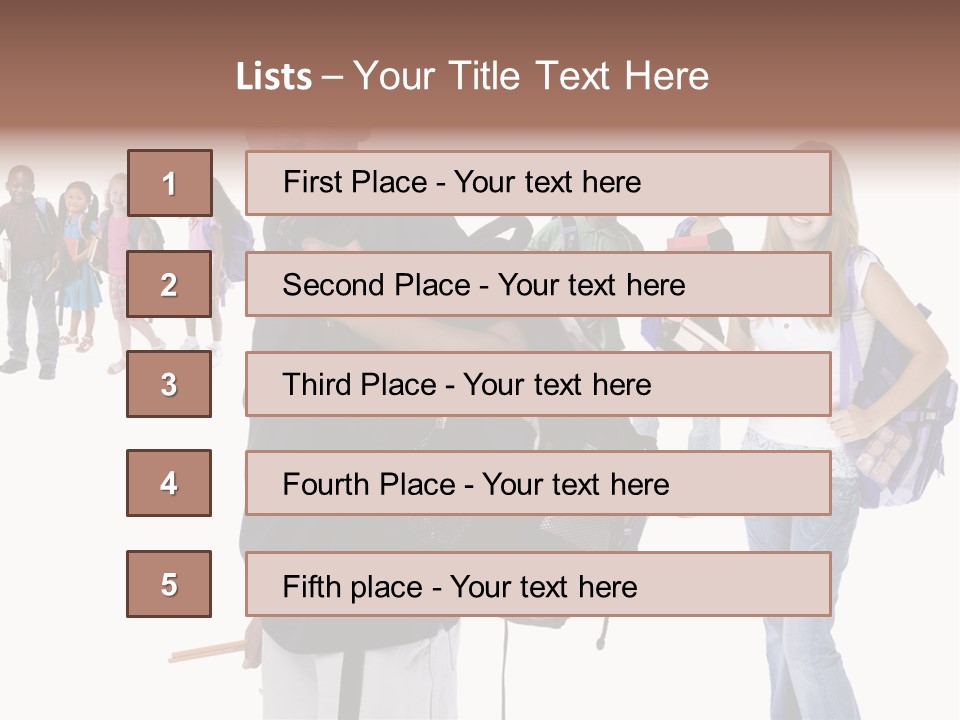 Sharing American Teen PowerPoint Template