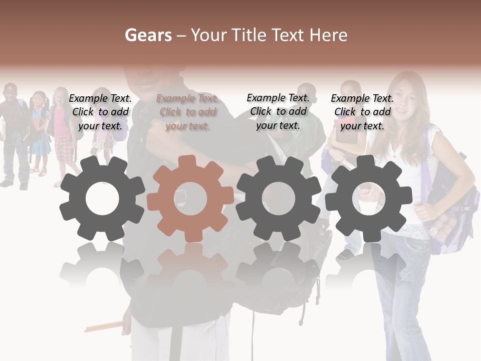 Sharing American Teen PowerPoint Template