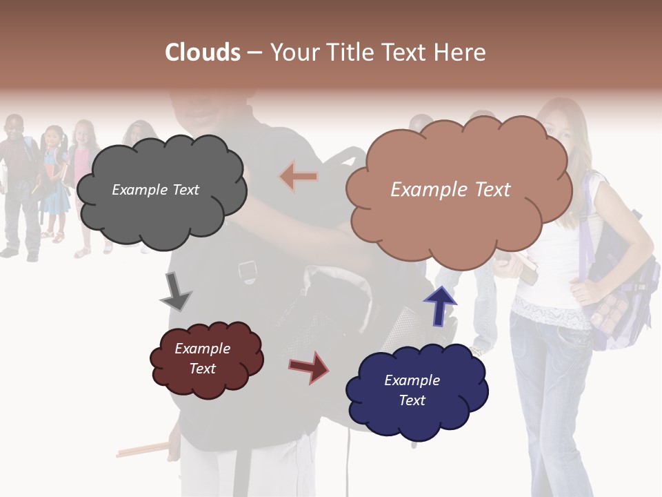 Sharing American Teen PowerPoint Template