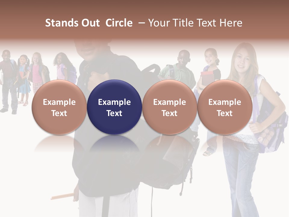 Sharing American Teen PowerPoint Template