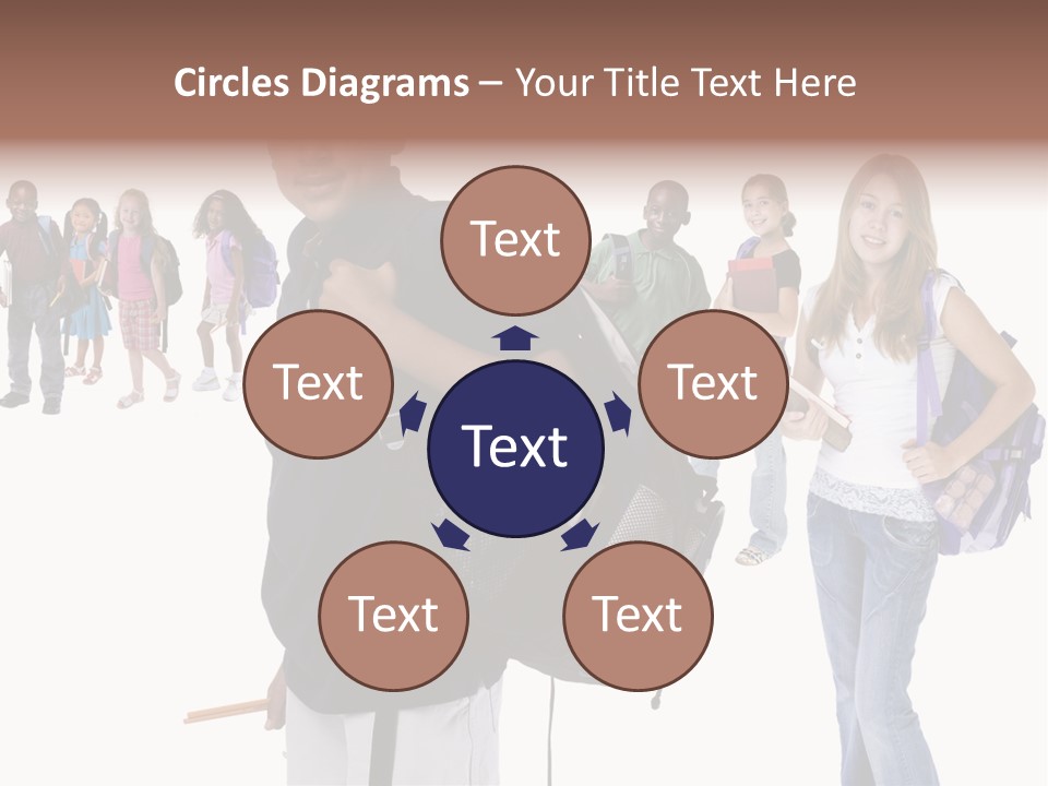 Sharing American Teen PowerPoint Template