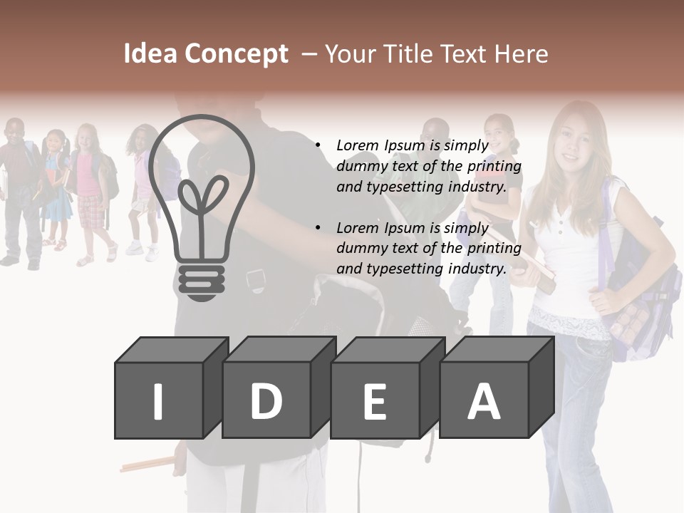 Sharing American Teen PowerPoint Template