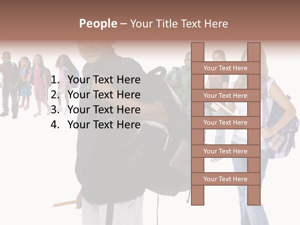 Sharing American Teen PowerPoint Template