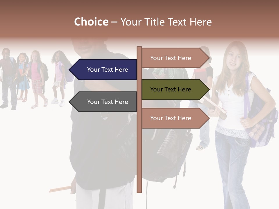 Sharing American Teen PowerPoint Template