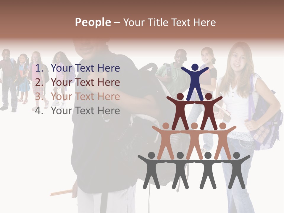 Sharing American Teen PowerPoint Template